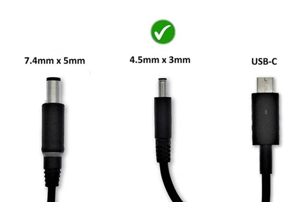 Dell 65W laadija 4.5mm 74VT4 sülearvutile 2 Dell 130W laadija 7CWK7