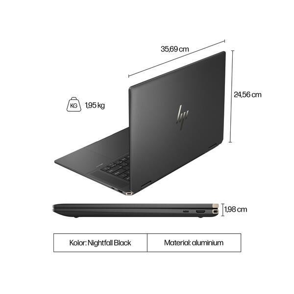 HP Spectre x360 sülearvuti 16" Ultra 7 16 GB 1 TB W11P 5 HP HP Spectre x360 sülearvuti 16" Ultra 7 16 GB 1 TB W11P