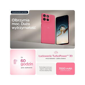 Motorola moto g57 power nutitelefon 256GB PANTONE Pink Lemonade