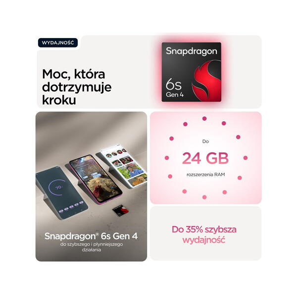 Motorola moto g57 power nutitelefon 256GB PANTONE Pink Lemonade