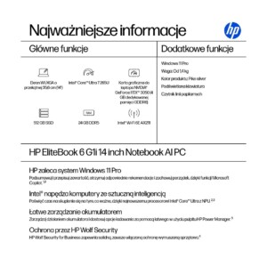HP EliteBook 6 G1i sülearvuti 14" WUXGA Ultra 7 24 GB 512 GB W11P