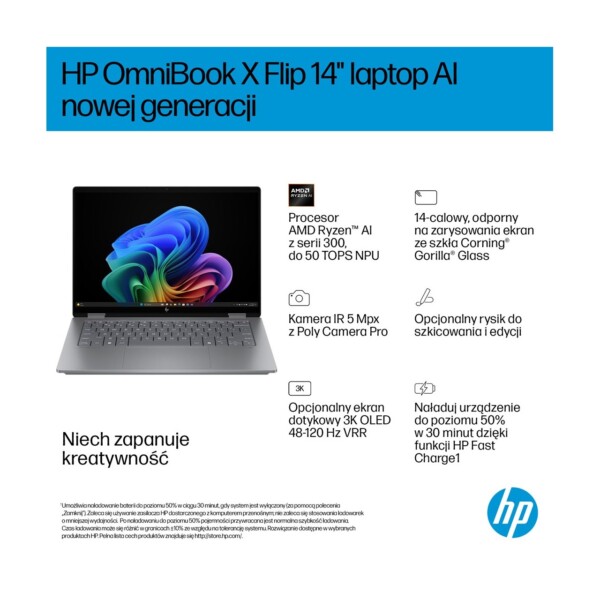 HP OmniBook X Flip sülearvuti 14" 16 GB 512 GB W11H 4 HP OmniBook X Flip sülearvuti 14" 16 GB 512 GB W11H